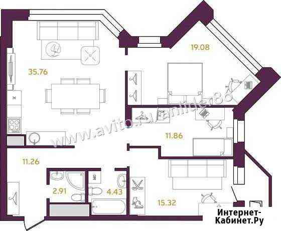 3-комнатная квартира, 103 м², 15/23 эт. на продажу в Сургуте Ханты-Мансийского АО Сургут