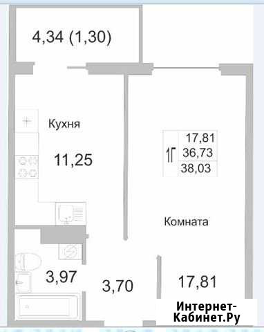 1-комнатная квартира, 38 м², 8/9 эт. на продажу в Пскове Псков - изображение 1