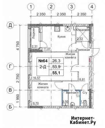 2-комнатная квартира, 55.1 м², 1/10 эт. на продажу в Нижнем Новгороде Нижний Новгород