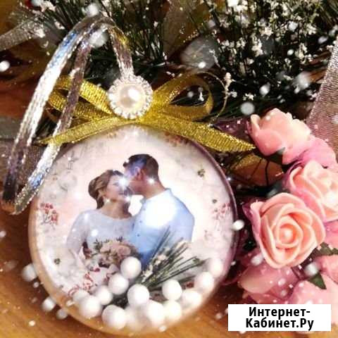 Ёлочный шар с фото Орёл - изображение 1