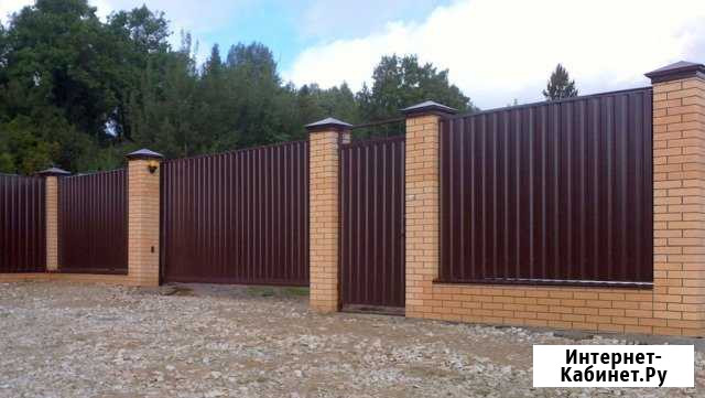 Заборы из профнастила, навесы, ворота, калитки Краснодар - изображение 1