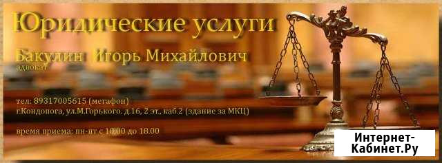 Юридические услуги (услуги адвоката) Кондопога - изображение 1