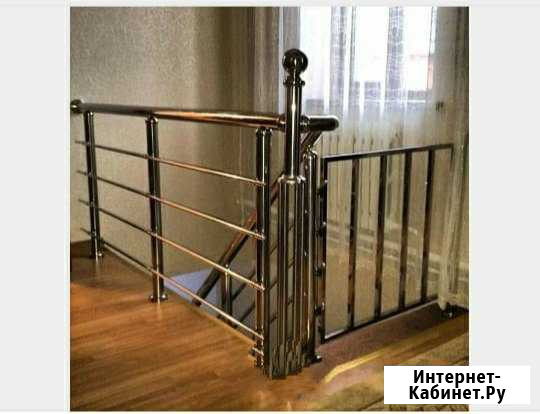 Перила из нержавейки и бетонного мрамора Грозный - изображение 1