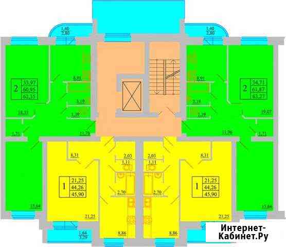 2-комнатная квартира, 61 м², 1/9 эт. на продажу в Воронеже Воронеж