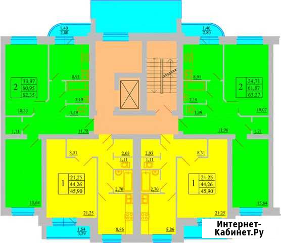 2-комнатная квартира, 61 м², 1/9 эт. на продажу в Воронеже Воронеж - изображение 1