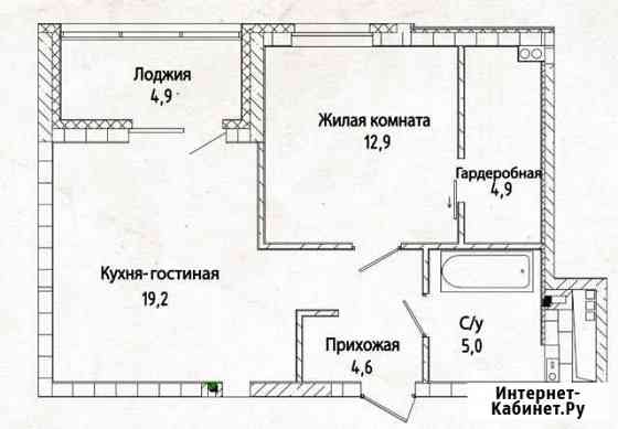 1-комнатная квартира, 46.6 м², 2/19 эт. на продажу в Тюмени Тюмень
