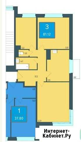3-комнатная квартира, 81.3 м², 25/25 эт. на продажу в Красноярске Красноярск - изображение 1