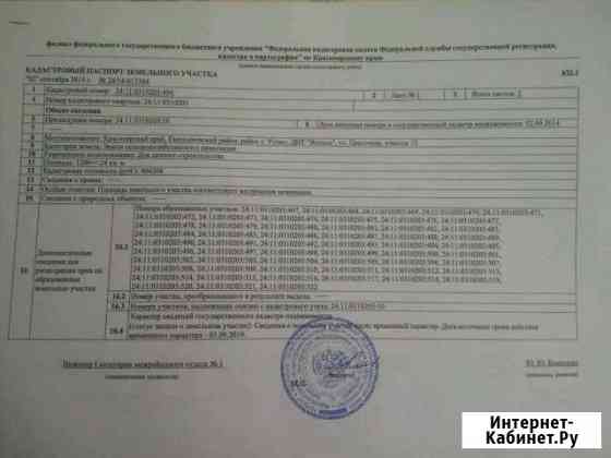 Участок ИЖС 12 сот. на продажу в Емельяново Емельяново