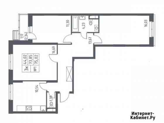3-комнатная квартира, 75 м², 2/11 эт. на продажу в Воскресенском Московской области Воскресенское