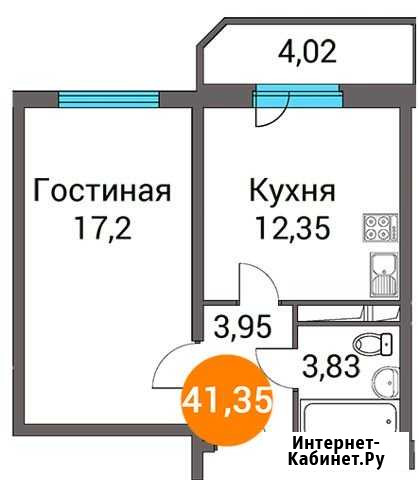 1-комнатная квартира, 42.3 м², 7/14 эт. на продажу в Правдинском Правдинский - изображение 1