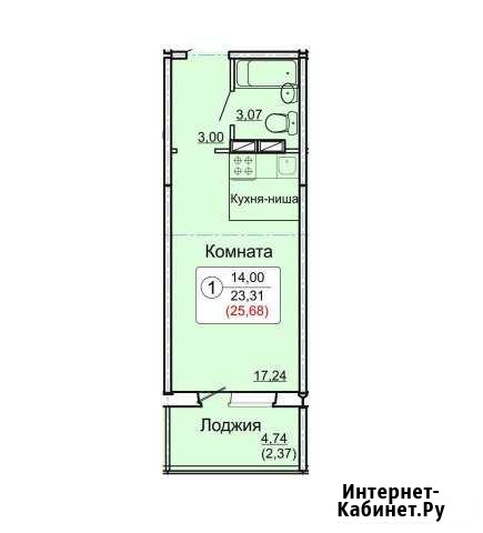 1-комнатная квартира, 25.7 м², 5/17 эт. на продажу в Кирове Киров - изображение 1