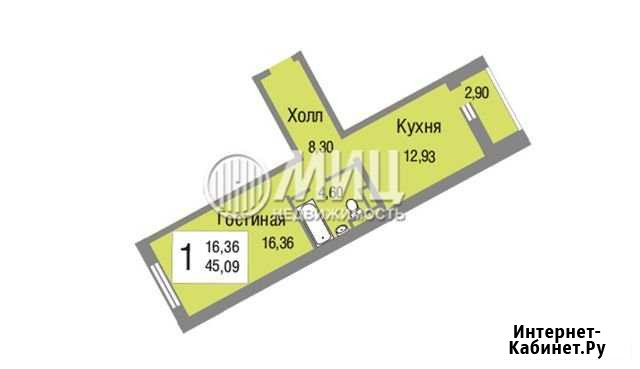 1-комнатная квартира, 45.1 м², 16/17 эт. на продажу в Видном Видное - изображение 1