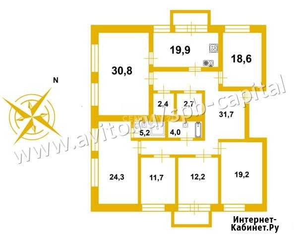 6-комнатная квартира, 183 м², 4/5 эт. на продажу в Санкт-Петербурге Санкт-Петербург - изображение 1
