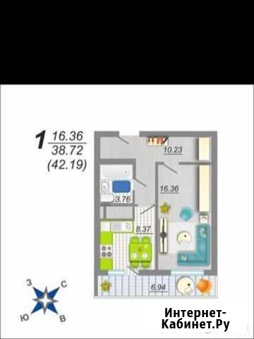 1-комнатная квартира, 43 м², 12/17 эт. на продажу в Воронеже Воронеж - изображение 1