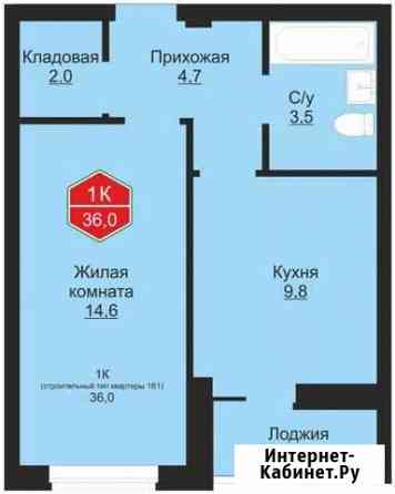 1-комнатная квартира, 33.8 м², 2/17 эт. на продажу в Тюмени Тюмень