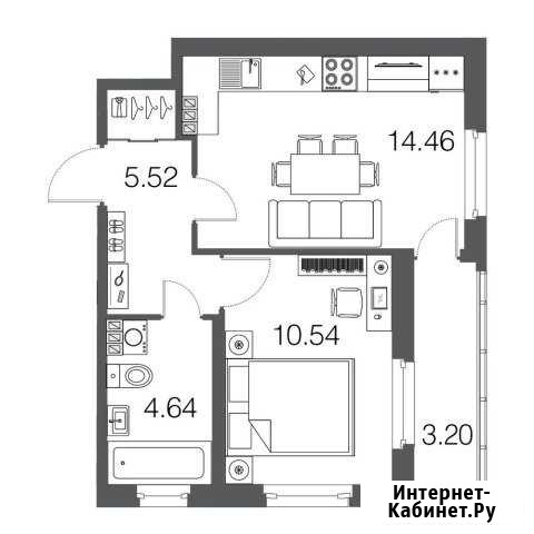 1-комнатная квартира, 35.2 м², 4/4 эт. на продажу в Токсово Токсово - изображение 1