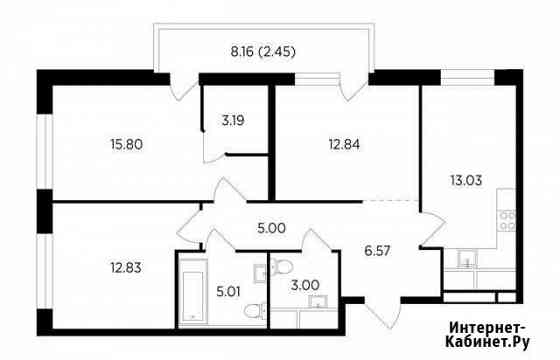 3-комнатная квартира, 79.7 м², 14/25 эт. на продажу в Одинцово Одинцово