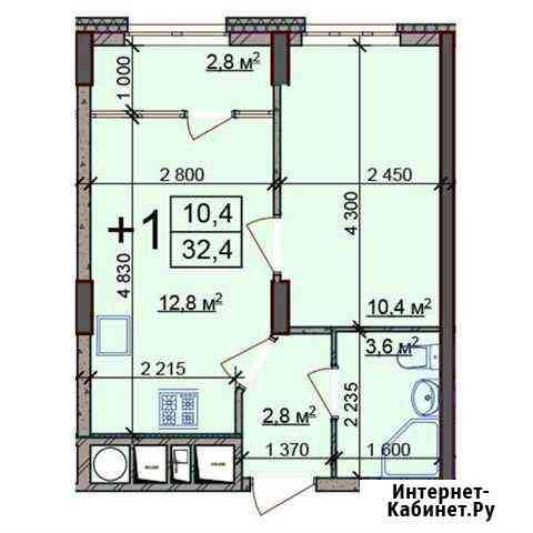 1-комнатная квартира, 32.4 м², 15/25 эт. на продажу в Рязани Рязань