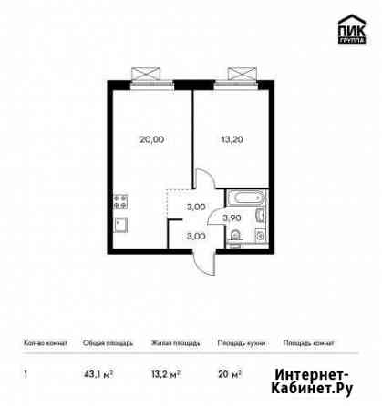 1-комнатная квартира, 43.1 м², 11/33 эт. на продажу в Котельниках Котельники