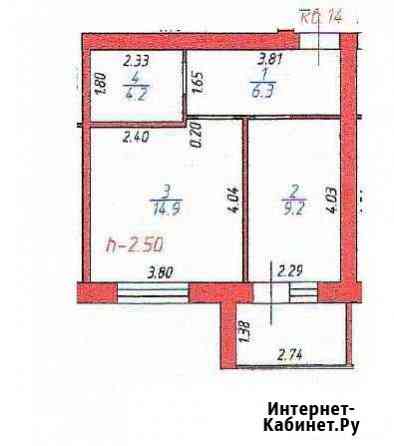 1-комнатная квартира, 36.5 м², 4/5 эт. на продажу в Иваново Иваново