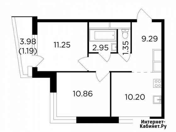 2-комнатная квартира, 47.1 м², 12/25 эт. на продажу в Одинцово Одинцово