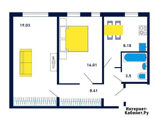 2-комнатная квартира, 53.2 м², 1/12 эт. на продажу в Петрозаводске Петрозаводск - изображение 1