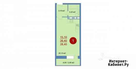 Квартира-студия, 28.4 м², 12/17 эт. на продажу в Островцах Островцы