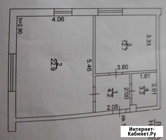 1-комнатная квартира, 43 м², 1/4 эт. на продажу в Туапсе Туапсе - изображение 1