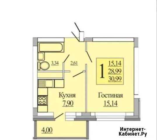 1-комнатная квартира, 33 м², 5/10 эт. на продажу в Отрадном Воронежской области Отрадное - изображение 1