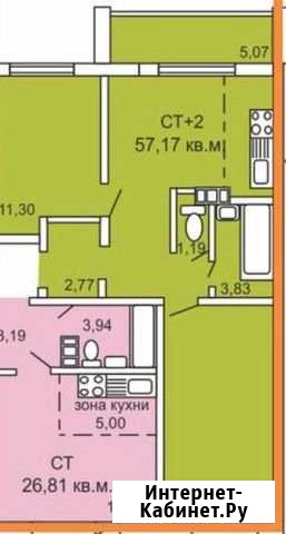 3-комнатная квартира, 57 м², 6/10 эт. на продажу в Копейске Копейск - изображение 1