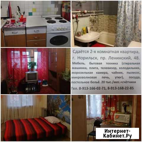 2-комнатная квартира, 55.8 м², 5/5 эт. в аренду на длительный срок в Норильске Норильск - изображение 1