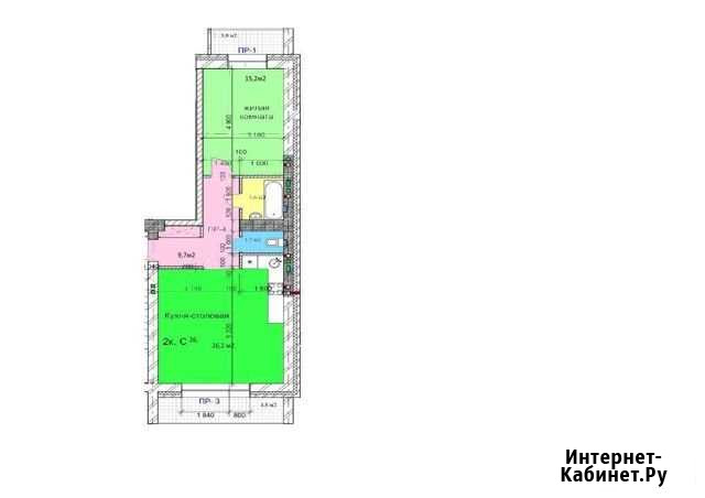 2-комнатная квартира, 64 м², 1/3 эт. на продажу в Новосибирске Новосибирск - изображение 1