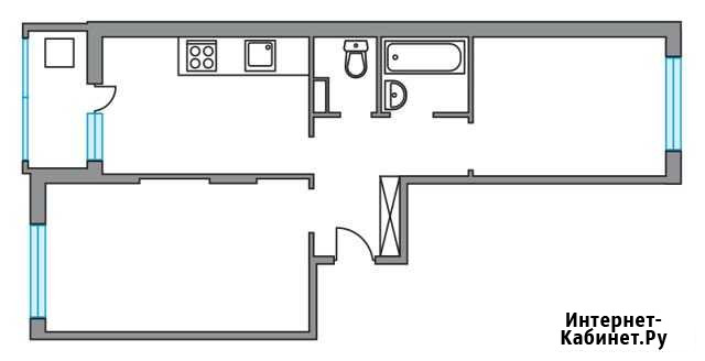 2-комнатная квартира, 54.8 м², 4/6 эт. на продажу в Пироговском Пироговский - изображение 1