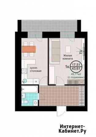1-комнатная квартира, 49.8 м², 2/3 эт. на продажу в Новосибирске Новосибирск