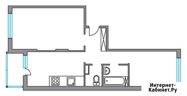 2-комнатная квартира, 51.7 м², 1/6 эт. на продажу в Пироговском Пироговский - изображение 1