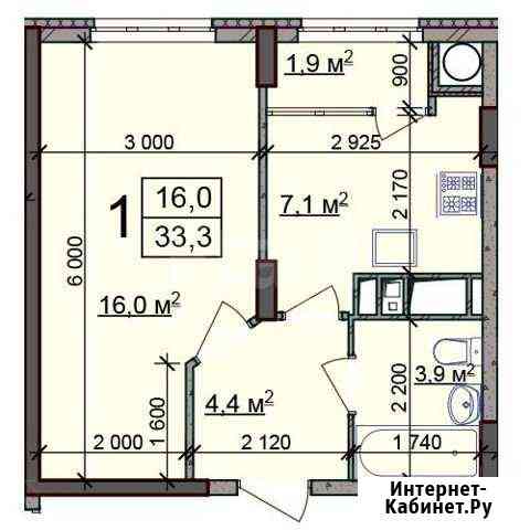 1-комнатная квартира, 33.3 м², 8/26 эт. на продажу в Рязани Рязань