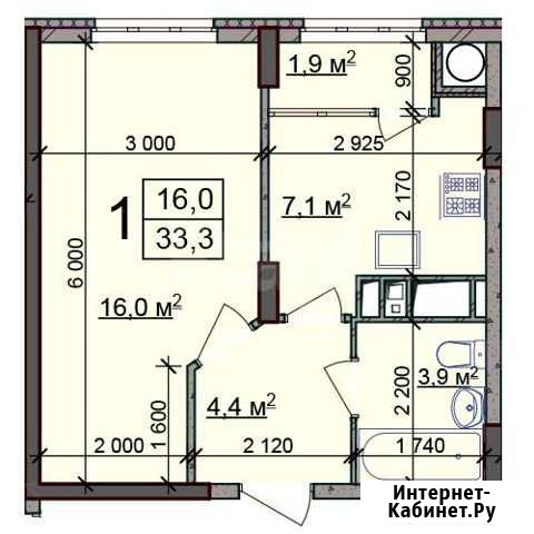 1-комнатная квартира, 33.3 м², 8/26 эт. на продажу в Рязани Рязань - изображение 1