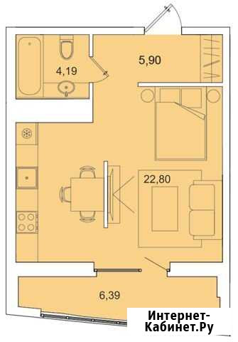 1-комнатная квартира, 39.3 м², 4/17 эт. на продажу в Пензе Пенза - изображение 1