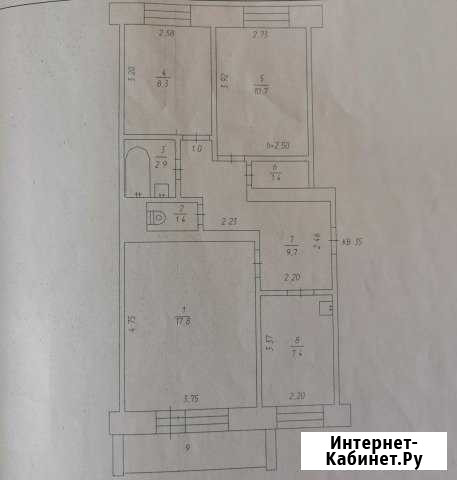 3-комнатная квартира, 59.6 м², 4/5 эт. на продажу в Киселевске Киселевск - изображение 1