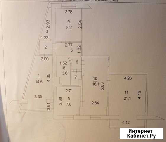 4-комнатная квартира, 82 м², 8/10 эт. на продажу в Кемерово Кемерово - изображение 1