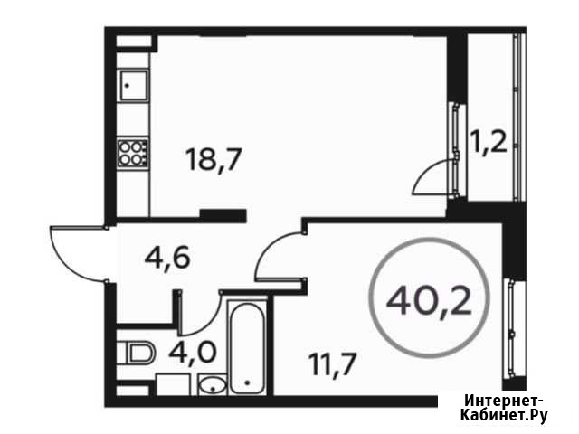 1-комнатная квартира, 40.2 м², 12/16 эт. на продажу в Коммунарке Коммунарка - изображение 1