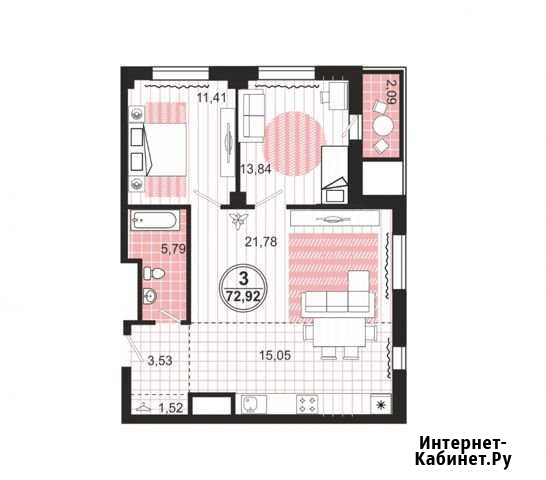 3-комнатная квартира, 75.7 м², 6/25 эт. на продажу в Челябинске Челябинск - изображение 1