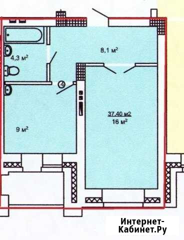 1-комнатная квартира, 37 м², 1/9 эт. на продажу в Бердске Бердск - изображение 1
