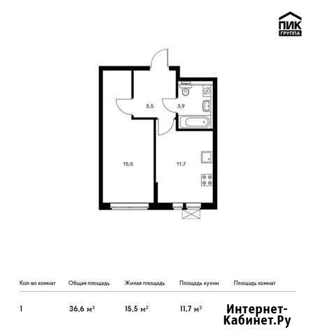 1-комнатная квартира, 36.6 м², 21/24 эт. на продажу в Тюмени Тюмень - изображение 1