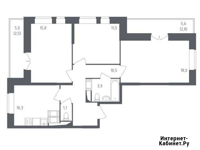 3-комнатная квартира, 75.6 м², 19/25 эт. на продажу в Красногорске Московской области Красногорск - изображение 1
