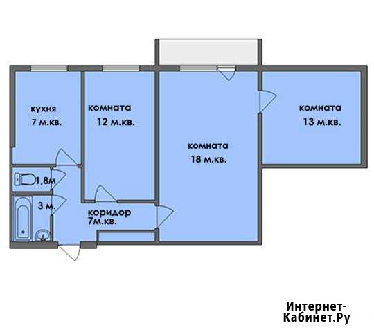 3-комнатная квартира, 54 м², 5/5 эт. на продажу в Реже Реж - изображение 1