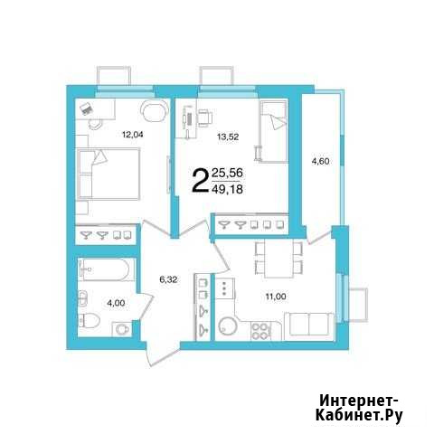2-комнатная квартира, 49.2 м², 14/20 эт. на продажу в Уфе Уфа - изображение 1