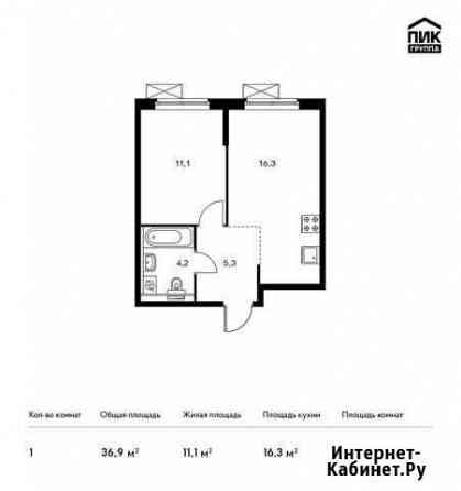 1-комнатная квартира, 36.9 м², 4/9 эт. на продажу в Красногорске Московской области Красногорск