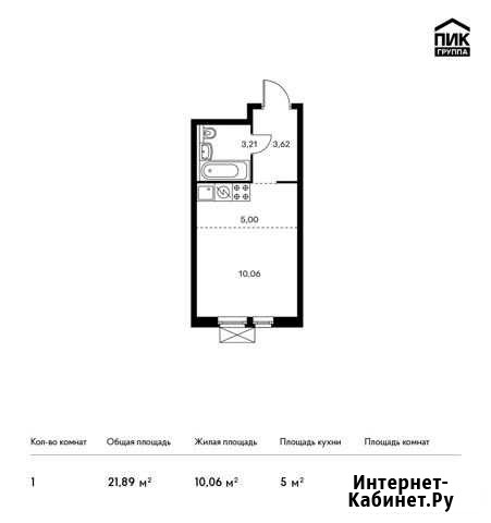 1-комнатная квартира, 21.9 м², 8/25 эт. на продажу в Красногорске Московской области Красногорск - изображение 1