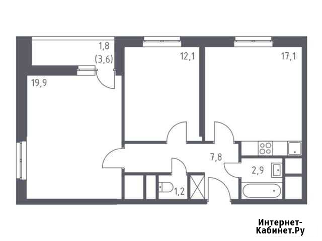 3-комнатная квартира, 62.8 м², 28/32 эт. на продажу в Красногорске Московской области Красногорск - изображение 1